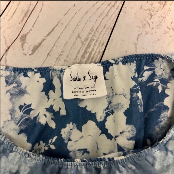 Sadie & Sage Blue Floral Jumpsuit - Picture 6 of 6